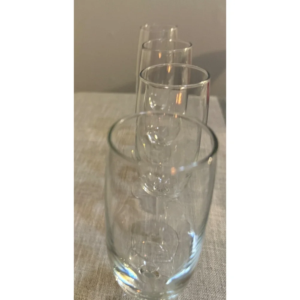🥂 Set of 4 Clear Champagne Flutes Toasting Glasses